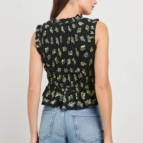 Rails Black Sleeveless Tie Front Top - Picture 2 of 5